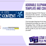Adorable Elephant PLR Planner Template and Cover in Powerpoint