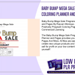 Baby Bump Mega Sale Pregnancy PLR Coloring Planner and Pages
