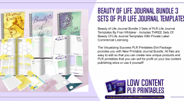 Beauty of Life Journal Bundle 3 Sets of PLR Life Journal Templates