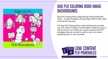 Bug PLR Coloring Book Image Backgrounds