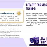 Creative Business Academy Monthly Training