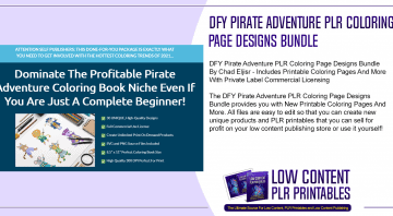 DFY Pirate Adventure PLR Coloring Page Designs Bundle