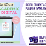 Digital Student Academic PLR Planner Template