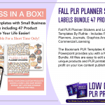 Fall PLR Planner Stickers and Labels Bundle 47 Product Templates