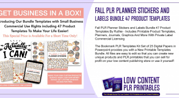 Fall PLR Planner Stickers and Labels Bundle 47 Product Templates