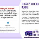 Guitar PLR Coloring Designs Bundle