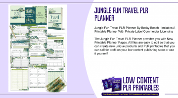 Jungle Fun Travel PLR Planner