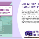 Mint and Purple Ebook Design PLR Template PowerPoint and Canva