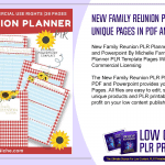 New Family Reunion PLR Planner 26 Unique Pages in PDF and Powerpoint