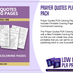 Prayer Quotes PLR Coloring Pages Pack