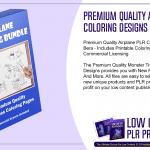 Premium Quality Airplane PLR Coloring Designs