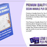 Premium Quality Done For You Ocean Animals PLR Coloring Book Designs
