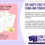 The Babys First Year PLR Journal Canva and PowerPoint Templates