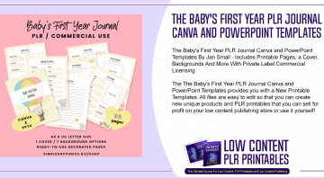 The Babys First Year PLR Journal Canva and PowerPoint Templates