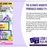 The Ultimate Marketing Kit Massive PLR Printables Bundle Planners and Journals