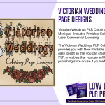 Victorian Weddings PLR Coloring Page Designs