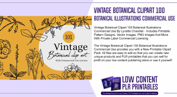 Vintage Botanical Clipart 100 Botanical Illustrations Commercial Use