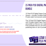 15 Pack PLR Digital Papers Super Bundle