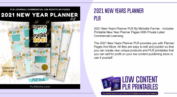 2021 New Years Planner PLR