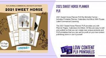 2021 Sweet Horse Planner PLR