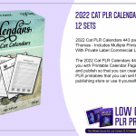 2022 Cat PLR Calendars 443 pages 12 Sets