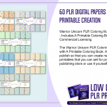 60 PLR Digital Papers High Resolution For Printable Creation