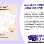 Academic PLR Planner and Matching Reading Journal Powerpoint and Canva Templates