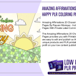 Amazing Affirmations 20 Choosing Happy PLR Coloring Pages