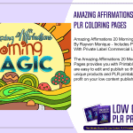 Amazing Affirmations 20 Morning Magic PLR Coloring Pages