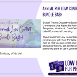 Annual PLR Low Content Birthday Bundle Bash