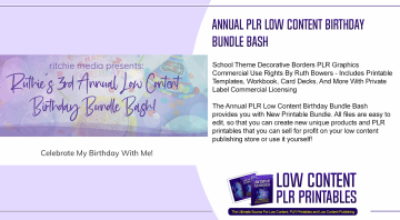 Annual PLR Low Content Birthday Bundle Bash