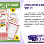 Awards Family Reunion PLR Template