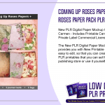 Coming Up Roses Papers Beautiful Vintage Roses Paper Pack PLR Printables