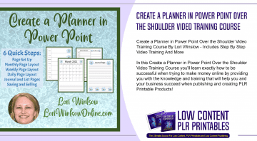 Create a Planner in Power Point Over the Shoulder Video Training Course