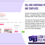 Fall and Christmas PLR Printables and Templates