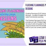 Flocking Flamingos PLR Coloring Page Designs