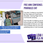 Free Mini Confidence and Self Esteem PLR Printables Ekit