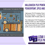 Halloween PLR Printables Pack Powerpoint Jpeg and PNG