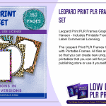 Leopard Print PLR Frames Graphics Set