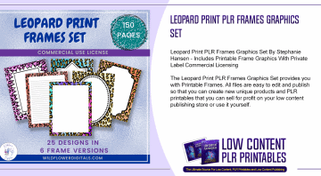 Leopard Print PLR Frames Graphics Set