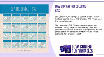 Low Content PLR Coloring Kits