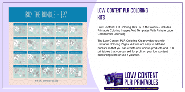Low Content PLR Coloring Kits | PLR Printable Coloring Bundle