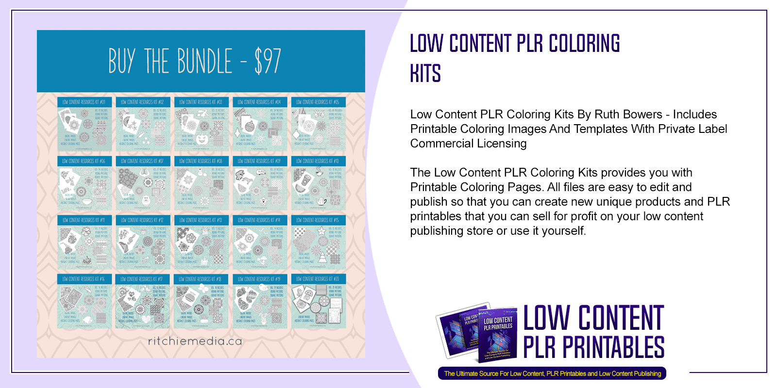 Low Content PLR Coloring Kits