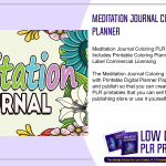 Meditation Journal Coloring PLR Planner