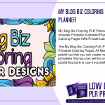 My Blog Biz Coloring PLR Planner