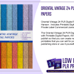 Oriental Vintage 24 PLR Digital Papers