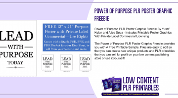 Power of Purpose PLR Poster Graphic Freebie