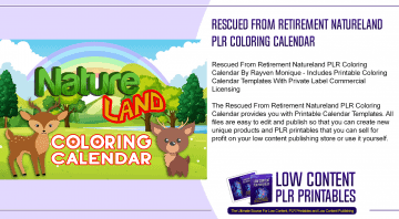Rescued From Retirement Natureland PLR Coloring Calendar