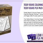 Teddy Bears Coloring Pages 25 Line Art Teddy Bears PLR Pack