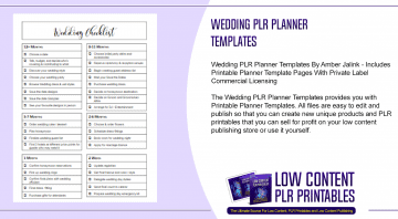 Wedding PLR Planner Templates